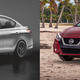 The 2019 Nissan Versa sedan (left) and 2020 Versa sedan (right).